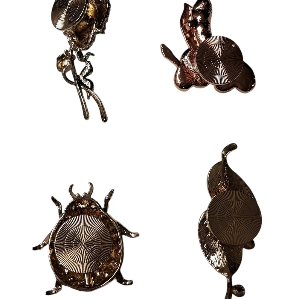 Elegant Multi-Color Brooch Set‎